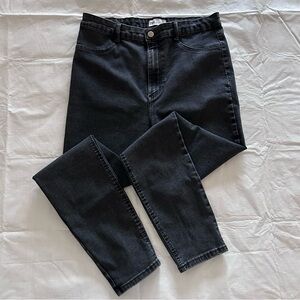Zara ~ Womens Size 12 Faded Black High Rise Skinny Stretch Jeans Jeggings   I07